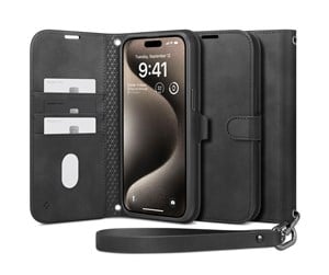 Mobil - Deksel og etui - Spigen Wallet S Pro - black - iPhone 15 Pro Max - ACS06605