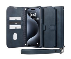 Mobil - Deksel og etui - Spigen Wallet S Pro - navy - iPhone 15 Pro Max - ACS06606