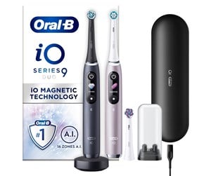 Elektrisk tannbørste - Oral-B Elektrisk tannbørste iO9 Duo Black Onyx / Rose Quartz - 8700216387149