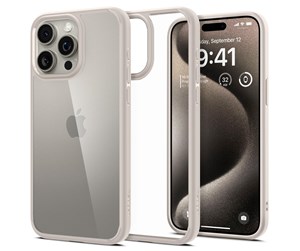 Mobil - Deksel og etui - Spigen Ultra Hybrid - titanium - iPhone 15 Pro Max - ACS07209