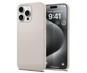 Mobil - Deksel og etui - Spigen Liquid Air - titanium - iPhone 15 Pro Max - ACS07212