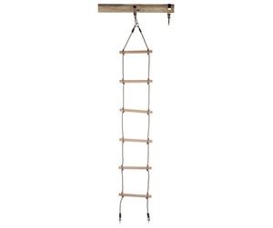 Utendørsleker - SwingKing Rope Ladder with eye rings and 6 Wooden Steps - 2521101