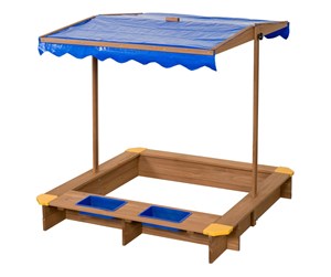 Utendørsleker - SwingKing Wooden Sandbox with Water Bowls and Cove - 7850136