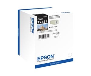 Printertilbehør blekk/toner - Epson T7431 - black - original - ink cartridge - Blekkpatron Svart - C13T74314010