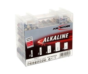 Batteri - ANSMANN battery - 14 x AAA - Alkaline - with 12 x AA 4 x C 4 x D and 1 x E-block 9V batteries - 1520-0004