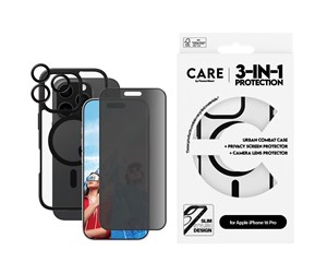 Mobil - Deksel og etui - CARE by PanzerGlass Flagship 3-in-1 Privacy Bundle iPhone 16 Pro - PANZERB1358+P2862+1284