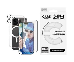 Mobil - Deksel og etui - CARE by PanzerGlass Flagship 3-in-1 Bundle iPhone 16 Pro - PANZERB1338+2862+1286