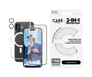 Mobil - Deksel og etui - CARE by PanzerGlass Flagship 3-in-1 Bundle iPhone 16 - PANZERB1337+2861+1285