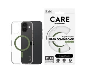 Mobil - Deksel og etui - CARE by PanzerGlass Case Flagship Green MagSafe iPhone 16 - PANZER1369