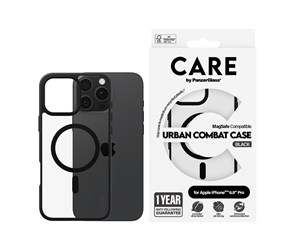 Mobil - Deksel og etui - CARE by PanzerGlass Case Flagship Urban Combat Black MagSafe iPhone 16 Pro Max - PANZER1360