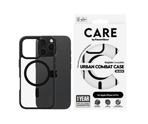 Mobil - Deksel og etui - CARE by PanzerGlass Case Flagship Urban Combat Black MagSafe iPhone 16 Pro - PANZER1358