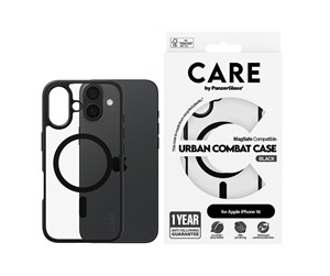 Mobil - Deksel og etui - CARE by PanzerGlass Case Flagship Urban Combat Black MagSafe iPhone 16 - PANZER1357