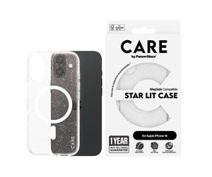 Mobil - Deksel og etui - CARE by PanzerGlass Case Flagship Star Lit with White MagSafe iPhone 16 - PANZER1341