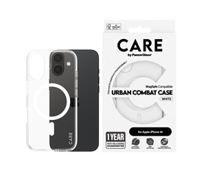 Mobil - Deksel og etui - CARE by PanzerGlass Case Flagship White MagSafe iPhone 16 - PANZER1337