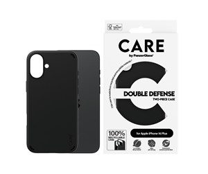 Mobil - Deksel og etui - CARE by PanzerGlass Case Feature Double Defence Black iPhone 16 Plus - PANZER1335