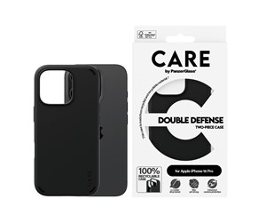 Mobil - Deksel og etui - CARE by PanzerGlass Case Feature Double Defence Black iPhone 16 Pro - PANZER1334