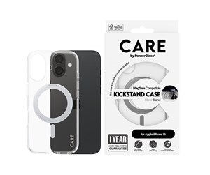 Mobil - Deksel og etui - CARE by PanzerGlass Case Feature Silver Kickstand & MagSafe iPhone 16 - PANZER1325