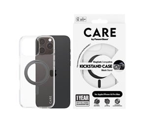 Mobil - Deksel og etui - CARE by PanzerGlass Case Feature Black Kickstand & MagSafe iPhone 16 Pro Max - PANZER1324