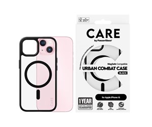 Mobil - Deksel og etui - CARE by PanzerGlass Flagship Case Transparent Urban Combat w. Black MagSafe iPhone 15 - PANZER1425