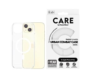 Mobil - Deksel og etui - CARE by PanzerGlass Flagship Case Transparent Urban Combat w. White MagSafe iPhone 15 Plus - PANZER1419