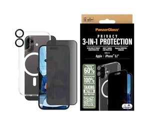 Mobil - Beskyttelsesglass - PanzerGlass 3-in-1 Privacy Protection Bundle iPhone 16 - PANZERB1291+P2861+1283