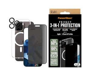 Mobil - Beskyttelsesglass - PanzerGlass 3-in-1 Privacy Protection Bundle iPhone 16 Pro Max - PANZERB1294+P2864+1284