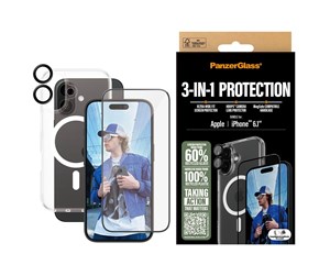 Mobil - Beskyttelsesglass - PanzerGlass 3-in-1 Protection Bundle iPhone 16 - PANZERB1291+2861+1283