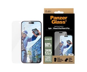 Mobil - Beskyttelsesglass - PanzerGlass Screen Protector iPhone 16 Plus | Classic Fit - PANZER2875