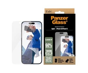 Mobil - Beskyttelsesglass - PanzerGlass Screen Protector iPhone 16 | Classic Fit - PANZER2873