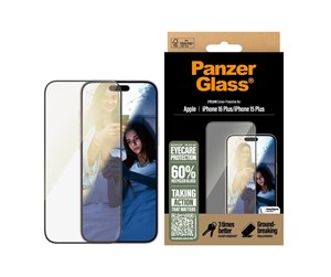 Mobil - Beskyttelsesglass - PanzerGlass EyeCare Screen Protector iPhone 16 Plus | Ultra-Wide Fit - PANZER2867