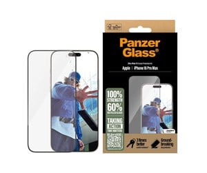 Mobil - Beskyttelsesglass - PanzerGlass Screen Protector iPhone 16 Pro Max | Ultra-Wide Fit - PANZER2864