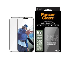 Mobil - Beskyttelsesglass - PanzerGlass Ceramic Screen Protector iPhone 16 Pro Max | Ultra-Wide Fit - PANZER2856