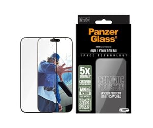 Mobil - Beskyttelsesglass - PanzerGlass Ceramic Screen Protector iPhone 16 Pro Max | Ultra-Wide Fit - PANZER2856