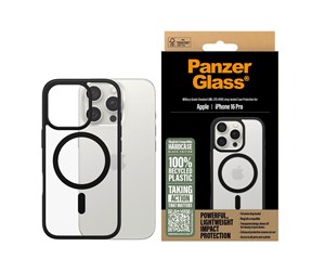 Mobil - Deksel og etui - PanzerGlass HardCase Black MagSafe iPhone 16 Pro - PANZER1302