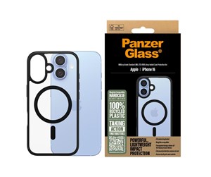 Mobil - Deksel og etui - PanzerGlass HardCase Black MagSafe iPhone 16 - PANZER1301