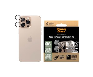 Mobil - Andre tilbehør - PanzerGlass Hoops™ Transparent Lens Protector iPhone 16 Pro | 16 Pro Max - PANZER1286