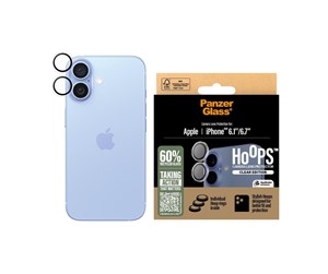 Mobil - Andre tilbehør - PanzerGlass Hoops™ Transparent Lens Protector iPhone 16 | 16 Plus - PANZER1285