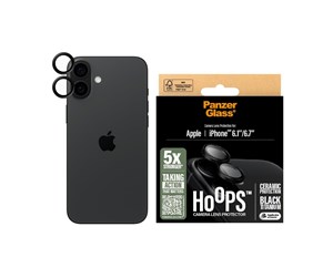 Mobil - Andre tilbehør - PanzerGlass Hoops™ Ceramic Lens Protector iPhone 16 | 16 Plus - PANZER1281