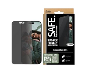 Mobil - Beskyttelsesglass - SAFE. by PanzerGlass Privacy Screen Protector iPhone 16 Pro  | Ultra-Wide Fit - SAFEP95876