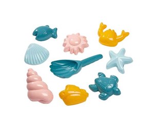 Utendørsleker - Ecoiffier Shell Sand Molds with Shovel 9 pcs. - 304