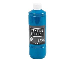 Kreative leker - Creativ Company Textile Color Paint - Turquoise Blue 500ml - 34168