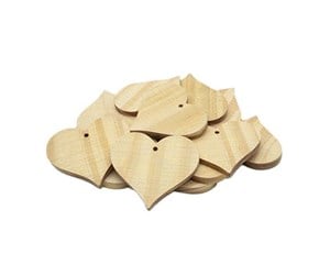 Arts & Crafts - Tilbehør - Colorations - Wooden Heart Ornaments Large 20pcs. - 31WD12