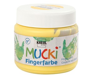 Kreative leker - Creativ Company Mucki Finger Paint Yellow 150ml - 34759