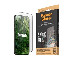 Mobil - Beskyttelsesglass - PanzerGlass Re:fresh Screen Protector iPhone 15 Pro Max | Ultra-Wide Fit w. EasyAligner - PANZER2824