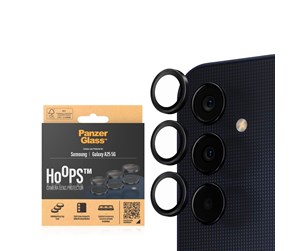 Mobil - Andre tilbehør - PanzerGlass Hoops™ Camera Lens Protector Samsung Galaxy A25 5G | Black - PANZER1225