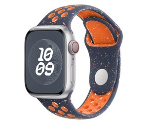 Smartklokke - Tilbehør - Lippa Apple Watch FLOUR Silicone Strap 42/44/45/49 - Dark Blue / Orange - LPAW110