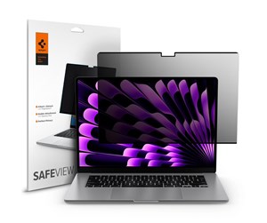 Kabinett tilbehør (kjølepasta mv.) - Spigen SafeView Privacy Filter 1 Pack - MacBook Air 15" M2 2023 - AFL06951