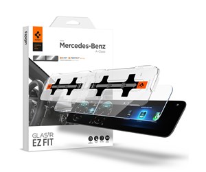 Nettbrett - Andre tilbehør - Spigen Mercedes Benz Glass tR EZ Fit Crystal Clear Screen Protector 2 Pack - A-Class 2021/2020 - AGL03631