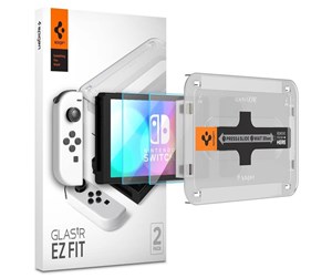 Spill - Tilbehør - Spigen Glass tR EZ Fit 2 Pack - Nintendo Switch OLED - Accessories for game console - Nintendo Switch OLED - AGL03829