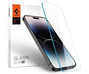 Mobil - Beskyttelsesglass - Spigen Glass tR Slim HD 1 Pack - Transparency Sensor Protection - iPhone 14 Pro Max - AGL05210